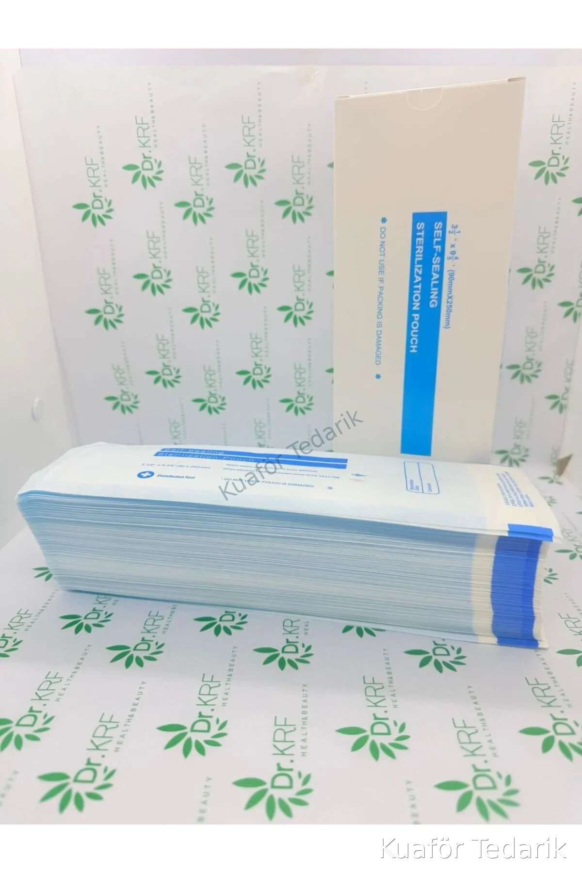 DR.KRF STERİLİZASYON ZARFI ISI İNDİKATÖRLÜ AĞZI KENDİLİĞİNDEN YAPIŞKANLI 200 ADET