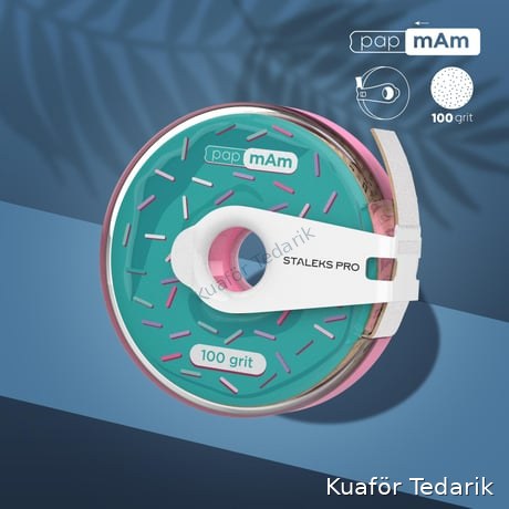 EXPERT Yedek PapmAm Beyaz Bant Törpü, STALEKS PRO Plastik Bobinde, 100 Grit