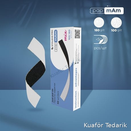 EXPERT Yedek PapmAm Mix Çift Taraflı Törpüler, 100/180 Grit (50 Adet)