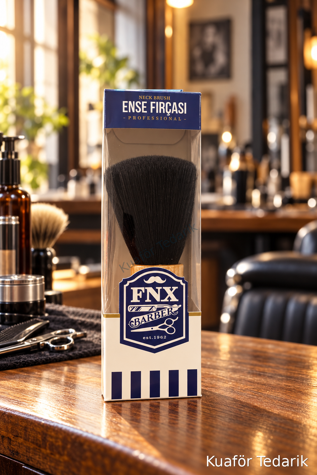 FNX BARBER Profesyonel Ense Fırçası Siyah