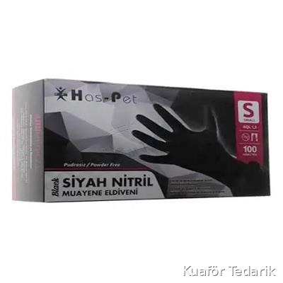 Has-pet Siyah Nitril Eldiven Small