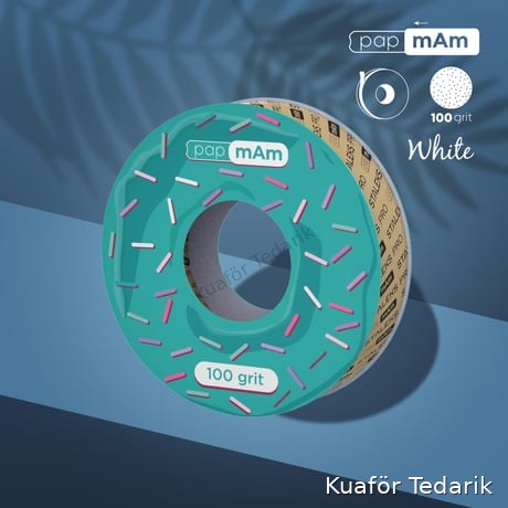STALEKS PRO Plastik Bobin İçin EXPERT Yedek PapmAm Beyaz Bant Törpü Bloğu, 100 Grit