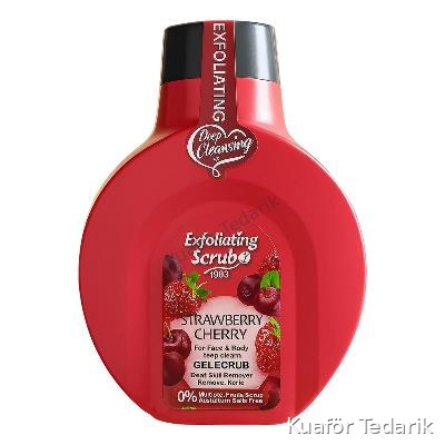 Wokali 500 GR Scrub Şişe Strawberry Cherry Exfoliating Wkl820