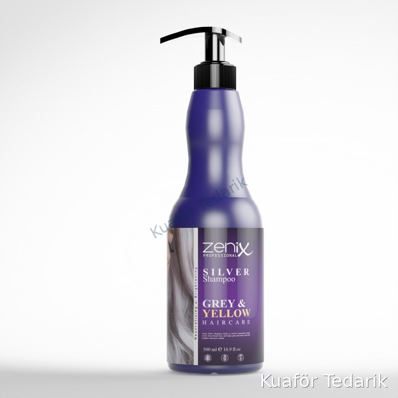 Zenix Mor Şampuan Gümüş, Gri ve Beyaz Saçlar İçin 500 ml