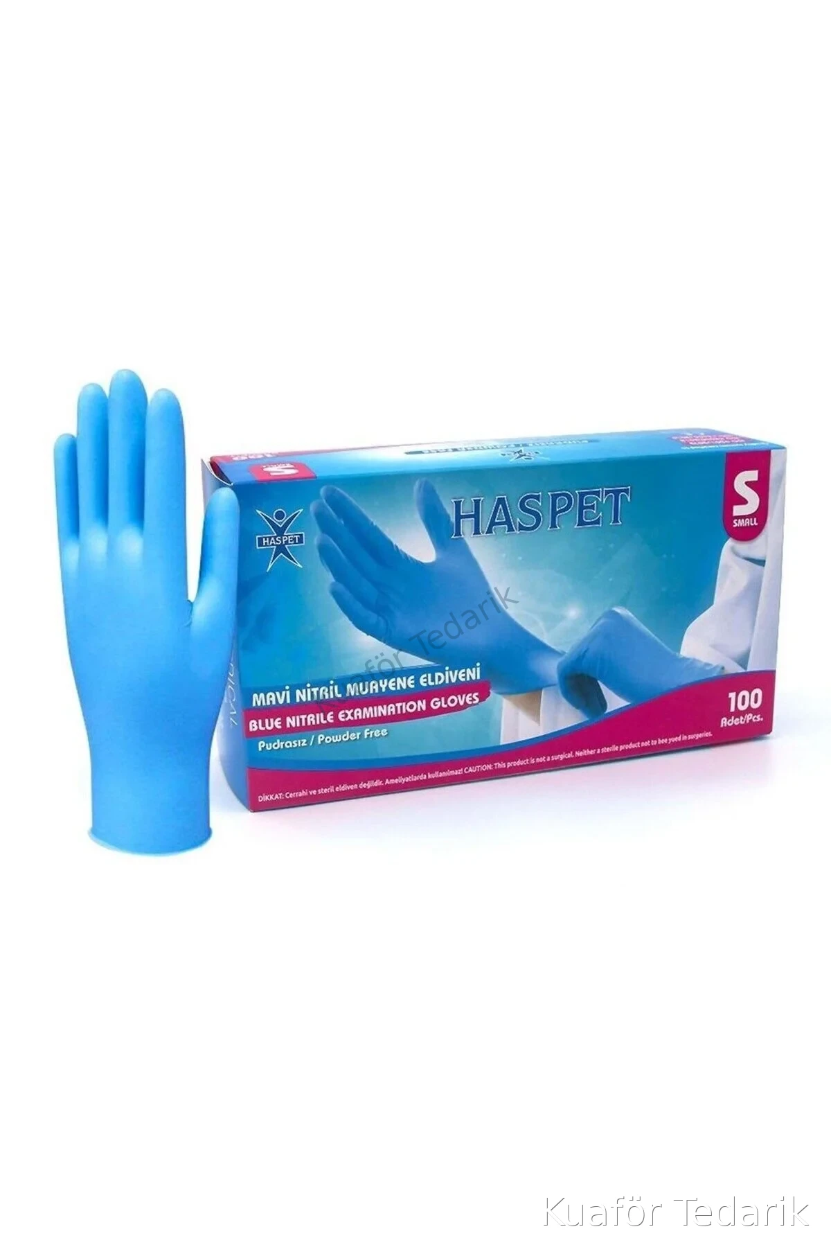 Haspet Mavi Nitril Pudrasız Eldiven (S) Beden 8680361796495