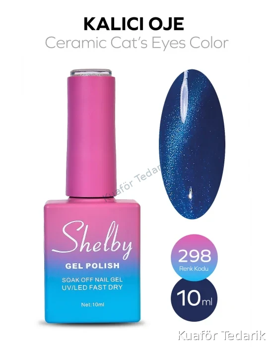 SHELBY 10 ML. 298 SERAMİK KEDİ GÖZÜ KALICI OJE