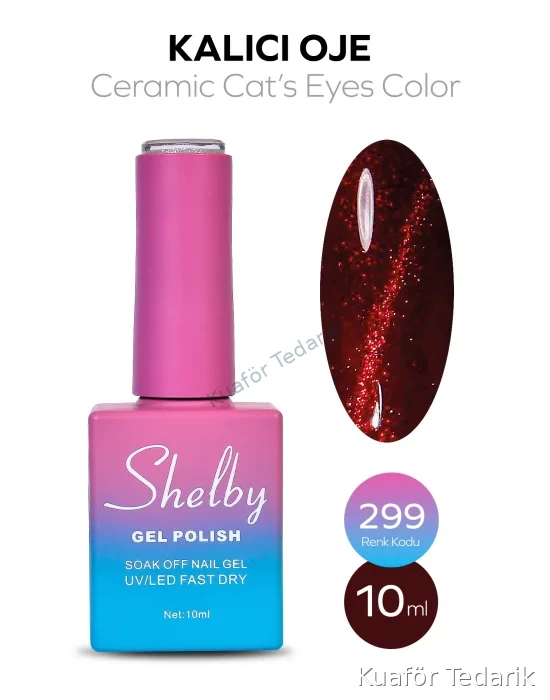 SHELBY 10 ML. 299 SERAMİK KEDİ GÖZÜ KALICI OJE