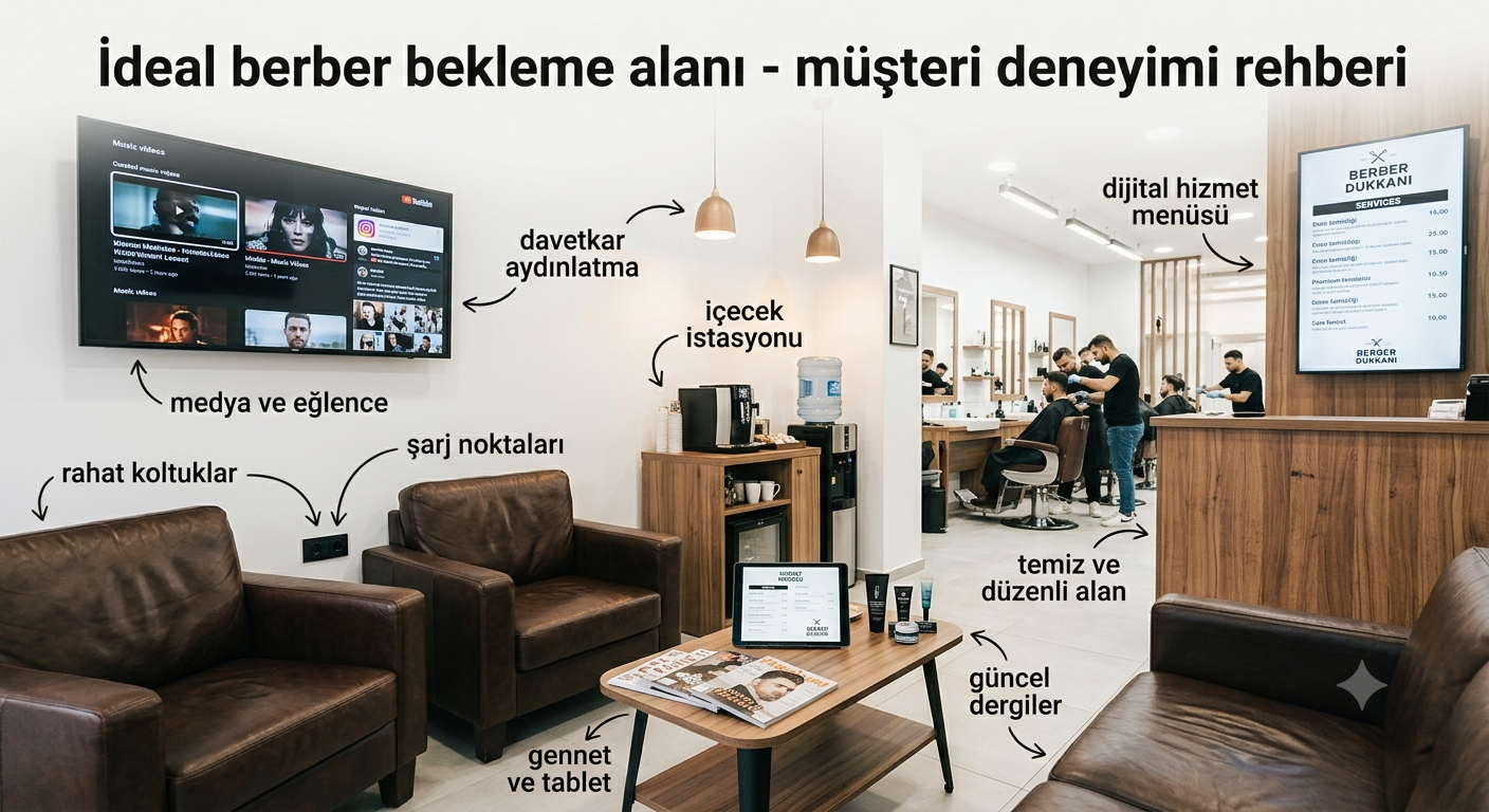 Berber Dükkanında Bekleme Alanı Nasıl Olmalı?