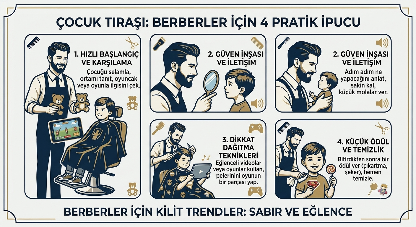 Çocuk Tıraşı: Berber İçin 4 Pratik İpucu