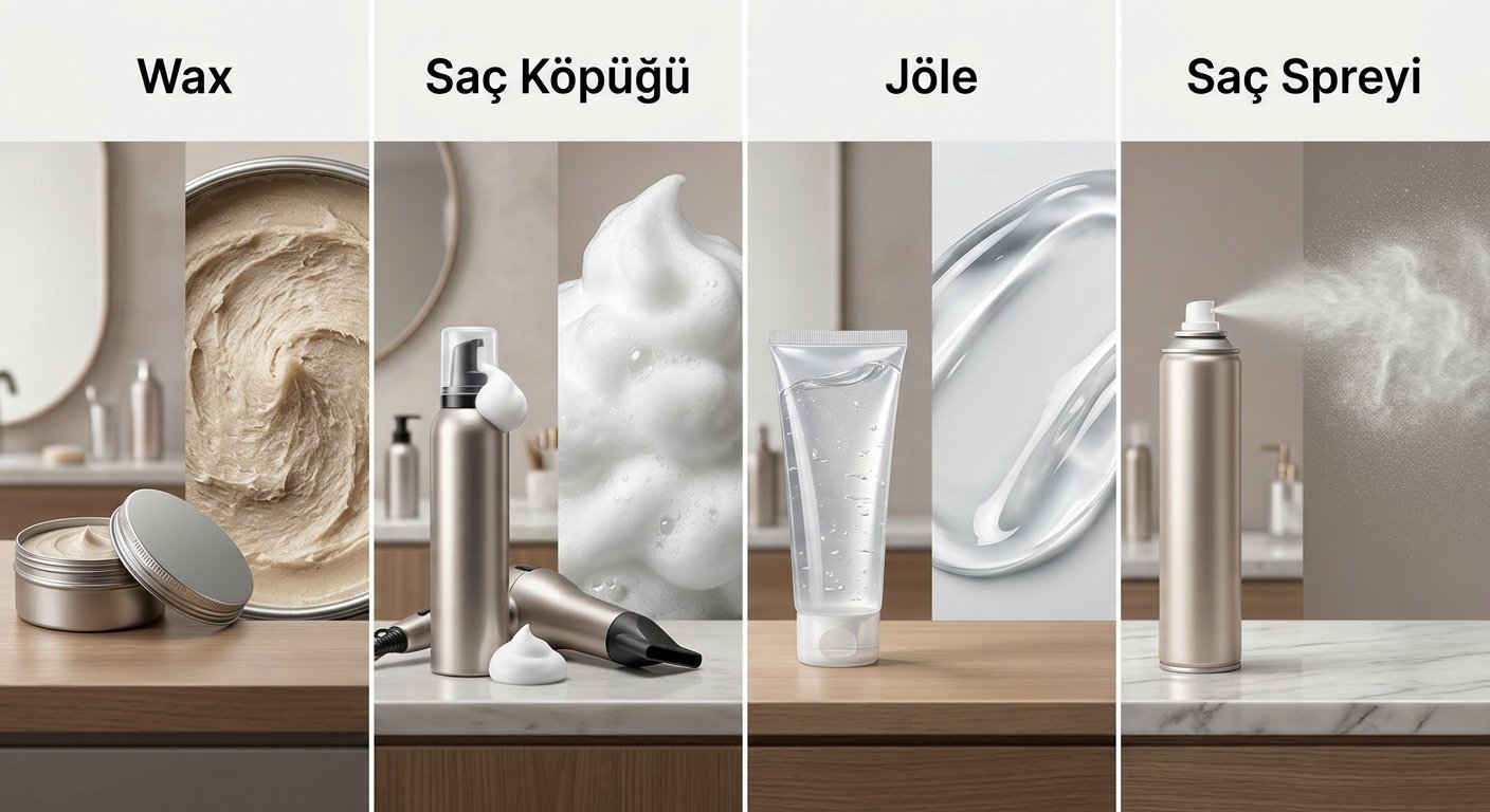 Wax, Saç Köpüğü, Jöle ve Saç Spreyi: Hangisi Ne İçin Kullanılır?