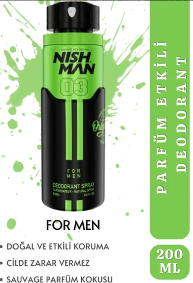 Nishman Erkek Sprey Deodorant- Wılder - 200 ml