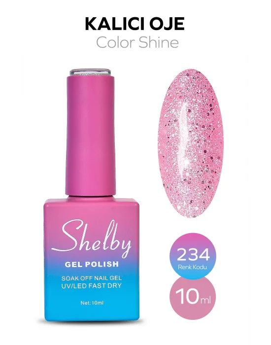 SHELBY 10 ML. 234 IŞILTILI RENKLİ KALICI OJE