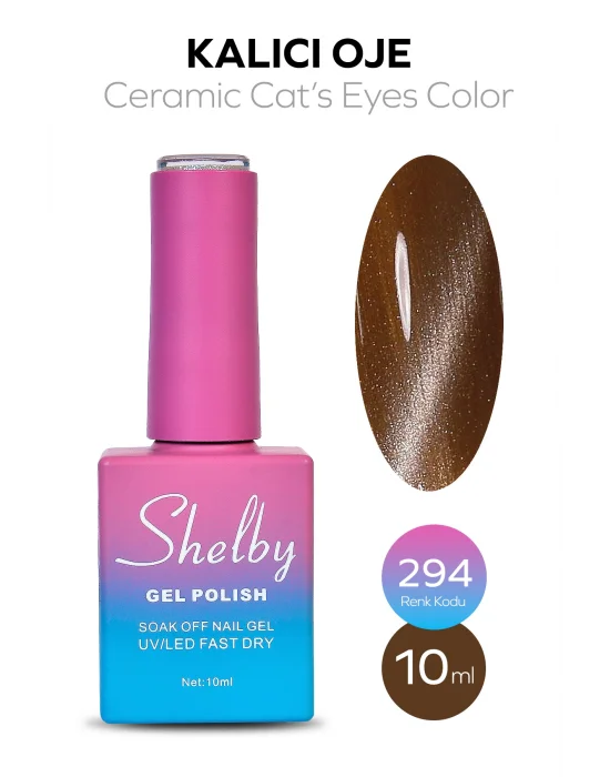 SHELBY 10 ML. 294 SERAMİK KEDİ GÖZÜ KALICI OJE