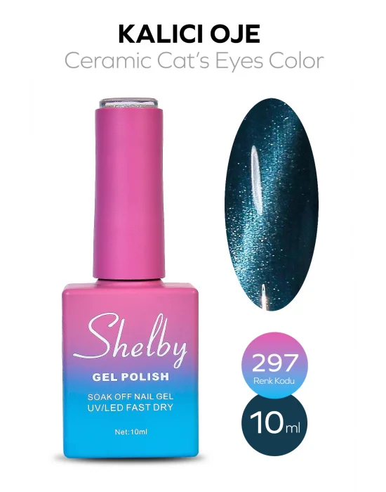 SHELBY 10 ML. 297 SERAMİK KEDİ GÖZÜ KALICI OJE