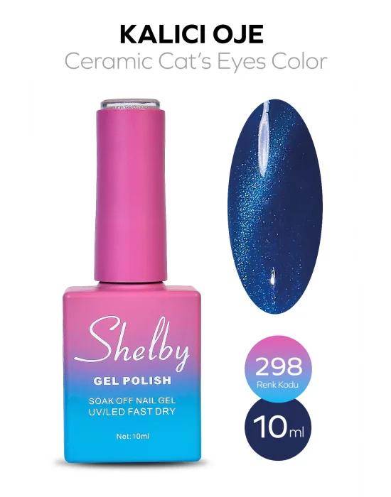 SHELBY 10 ML. 298 SERAMİK KEDİ GÖZÜ KALICI OJE