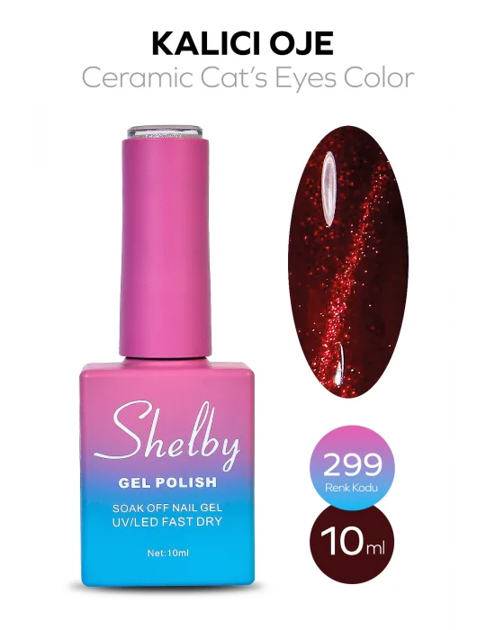 SHELBY 10 ML. 299 SERAMİK KEDİ GÖZÜ KALICI OJE
