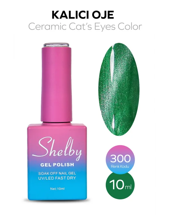 SHELBY 10 ML. 300 SERAMİK KEDİ GÖZÜ KALICI OJE